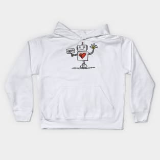 Cute Happy Robot Kids Hoodie